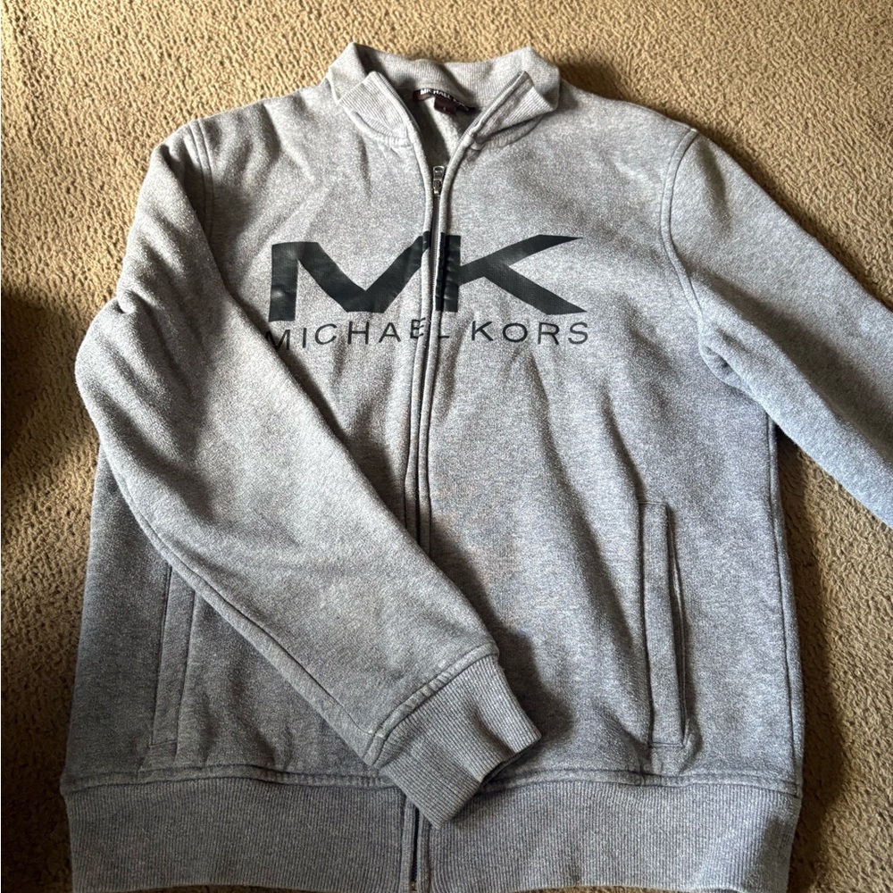 Michael Kors Heather Gray Logo Jacket
